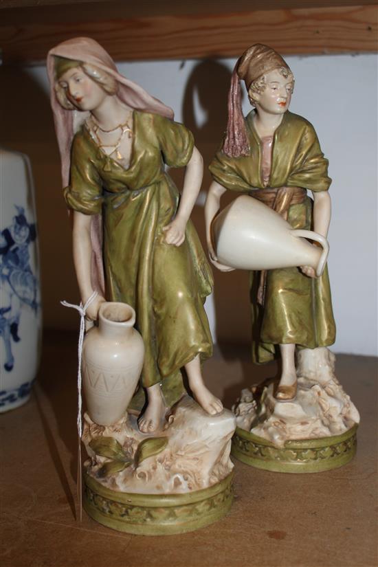 Pair of Royal Dux figures